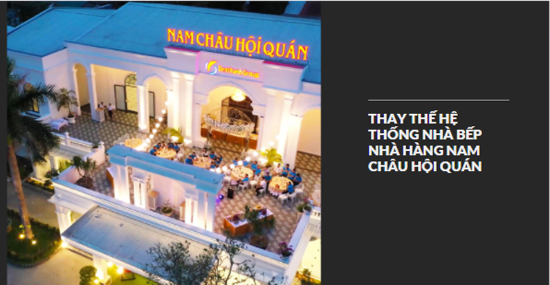 Thi công vệ sinh, lắp đặt lại hệ thống bếp cho nhà hàng Nam Châu Hội Quán, thành phố Huế